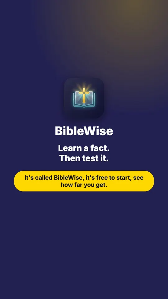 BibleWise end card with icon and call to action