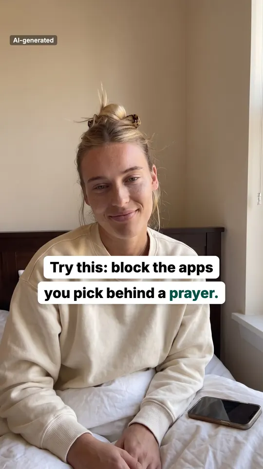 Slide 3: Try this: block the apps you pick behind a prayer.